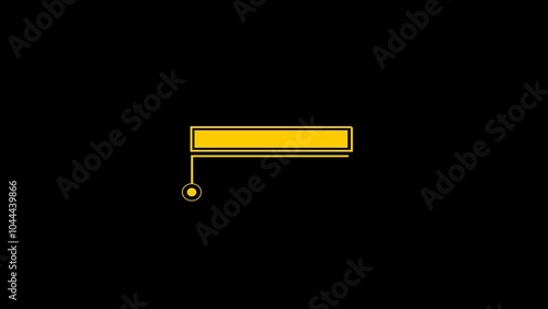 HUD elements. Animate a white callous for text. HUD elements. 4k