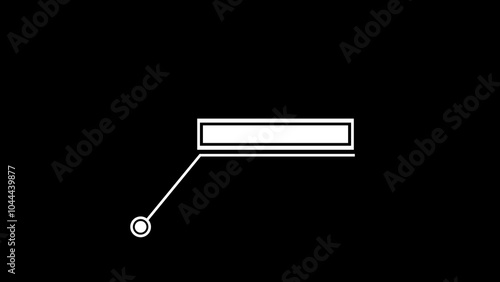 HUD elements. Animate a white callous for text. HUD elements. 4k