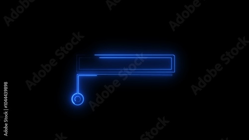 Neon line  of HUD elements.  a white callous for text. HUD elements 