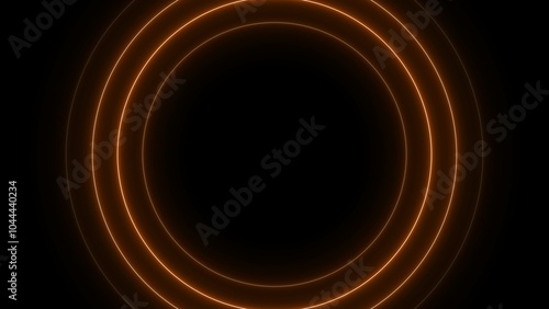 Abstract neon circle radio waves looping background. Searching process in futuristic interface .Radar signal concept.4k