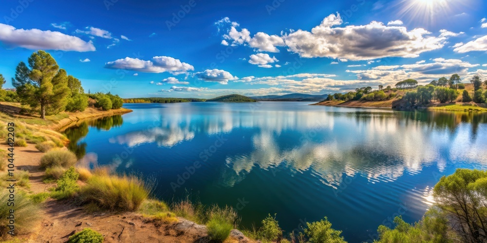 Naklejka premium Beautiful landscape of Lago Posadas , Lago Posadas, Patagonia, Argentina, lake, mountains