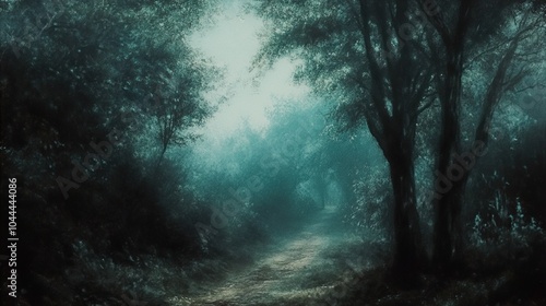 Enchanted Forest Path: A Misty Morning Walk