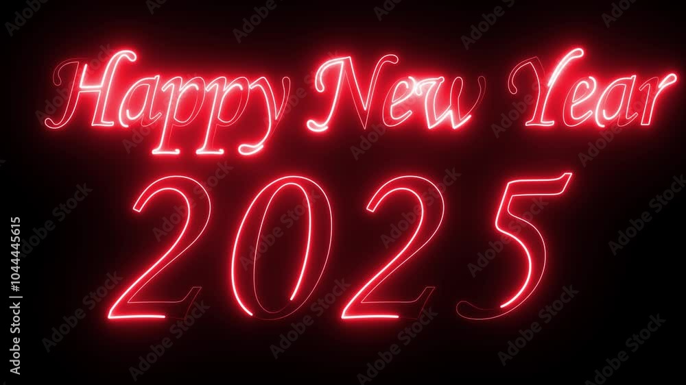 Animated 2025 new year celebration party 4k. Happy New Year 2025 Neon Celebration illuminated video Animated 2025 new year celebration party 4k. Happy New Year 2025 Neon Celebration illuminated video