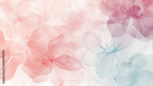 A floral-themed vector background with intricate flower patterns and soft pastel hues, offering a delicate and elegant design for beauty or wedding-related visuals