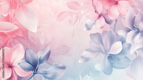 A floral-themed vector background with intricate flower patterns and soft pastel hues, offering a delicate and elegant design for beauty or wedding-related visuals