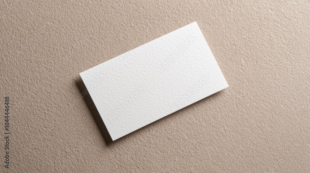 Blank textured business card on neutral background Blank textured business card on neutral background