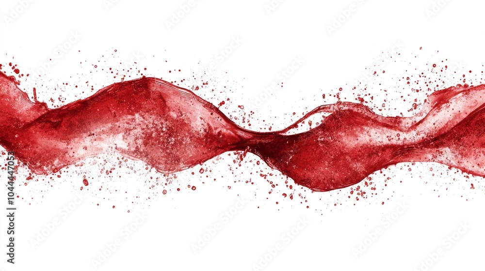 Red Liquid Splash Flowing Dynamic Abstract White Background Red Liquid Splash Flowing Dynamic Abstract White Background