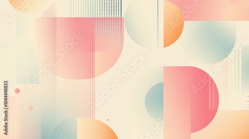 geometric shapes in soft pastel colors, ideal for website banners and business presentations.