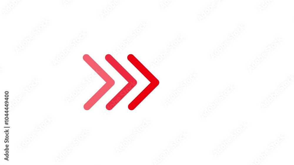 Blinking arrow animation, arrow direction sign on black background Blinking arrow animation, arrow direction sign on black background