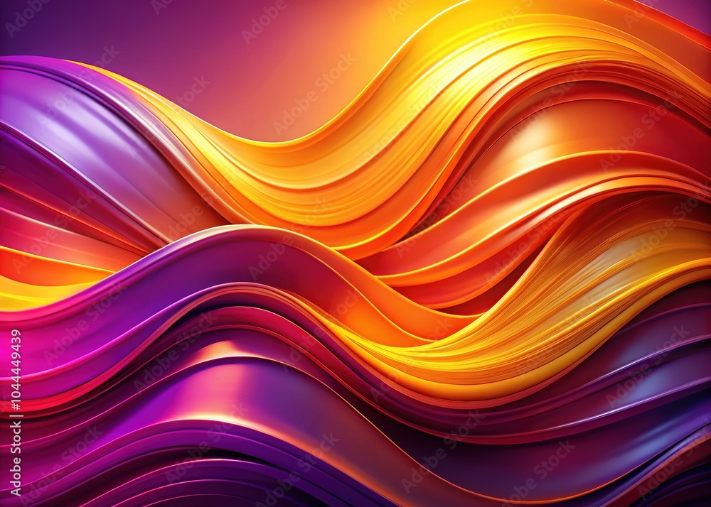 Wavy, flowing shapes in bright orange and yellow contrast against a dynamic purple and pink background, creating an energetic and captivating visual experience. Wavy, flowing shapes in bright orange and yellow contrast against a dynamic purple and pink background, creating an energetic and captivating visual experience.