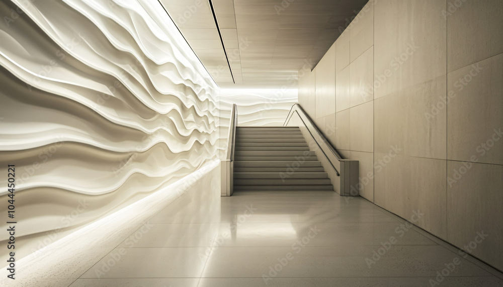 Fototapeta premium Minimalist and unique interior design in the house