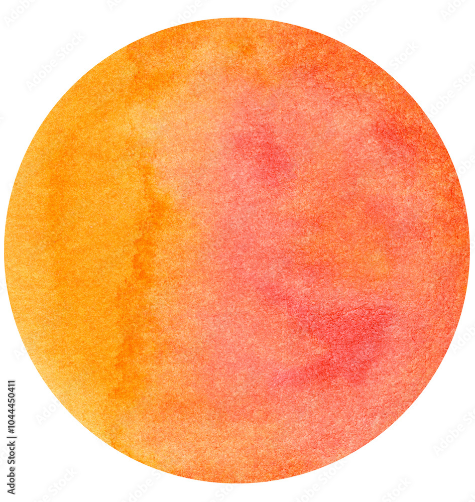 Watercolor hand painted circles texture. Watercolour circle elements for design.