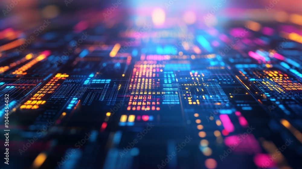 Vibrant Technology Background with Bold Colors and Patterns Vibrant Technology Background with Bold Colors and Patterns
