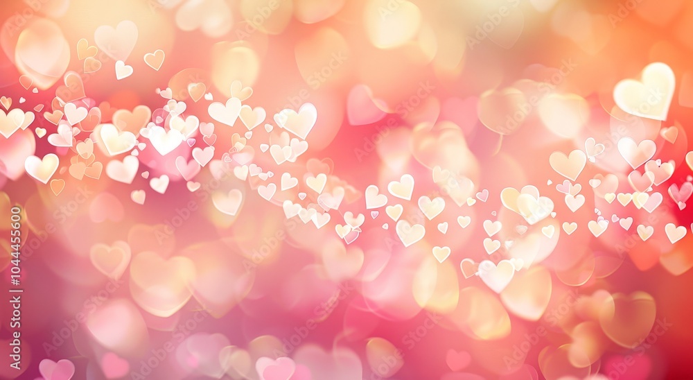 Romantic Heart Bokeh Background Romantic Heart Bokeh Background