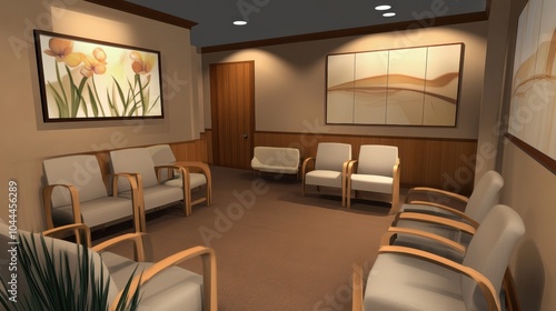 Comfortable Waiting Room with Simple Design