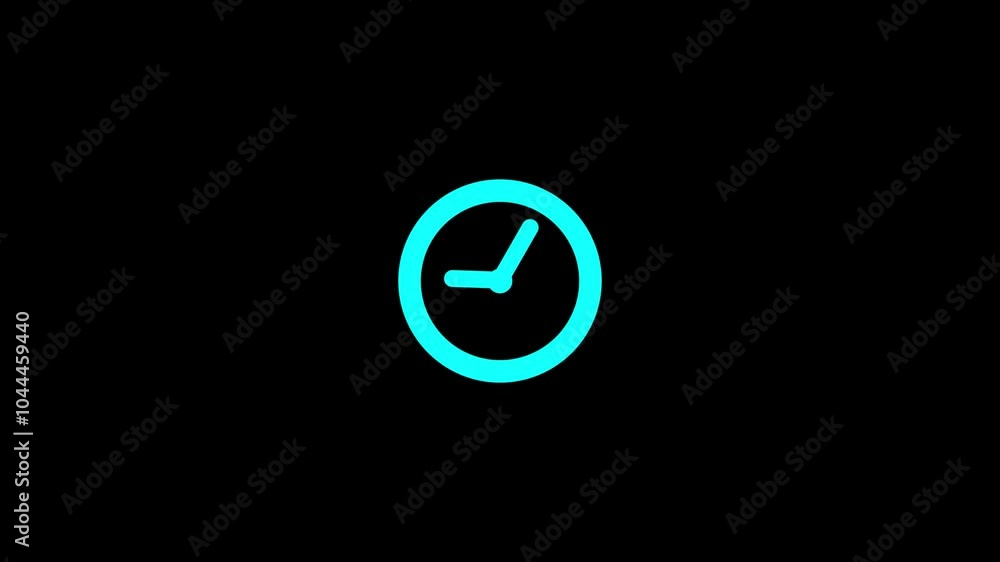 simple clock icon animation ,clock concept simple clock icon animation ,clock concept