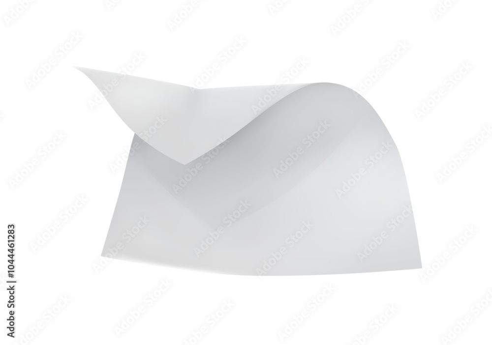 A clean white sheet in motion. Vector illustration A clean white sheet in motion. Vector illustration
