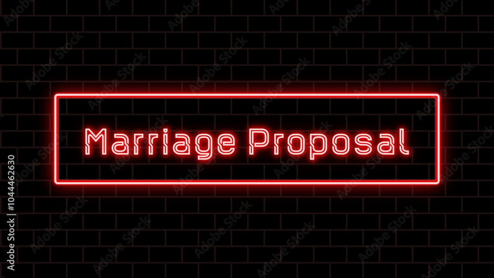 Marriage Proposal のネオン文字 Marriage Proposal のネオン文字