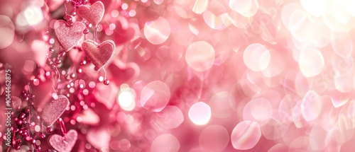 Pink Hearts Background for Valentines Day