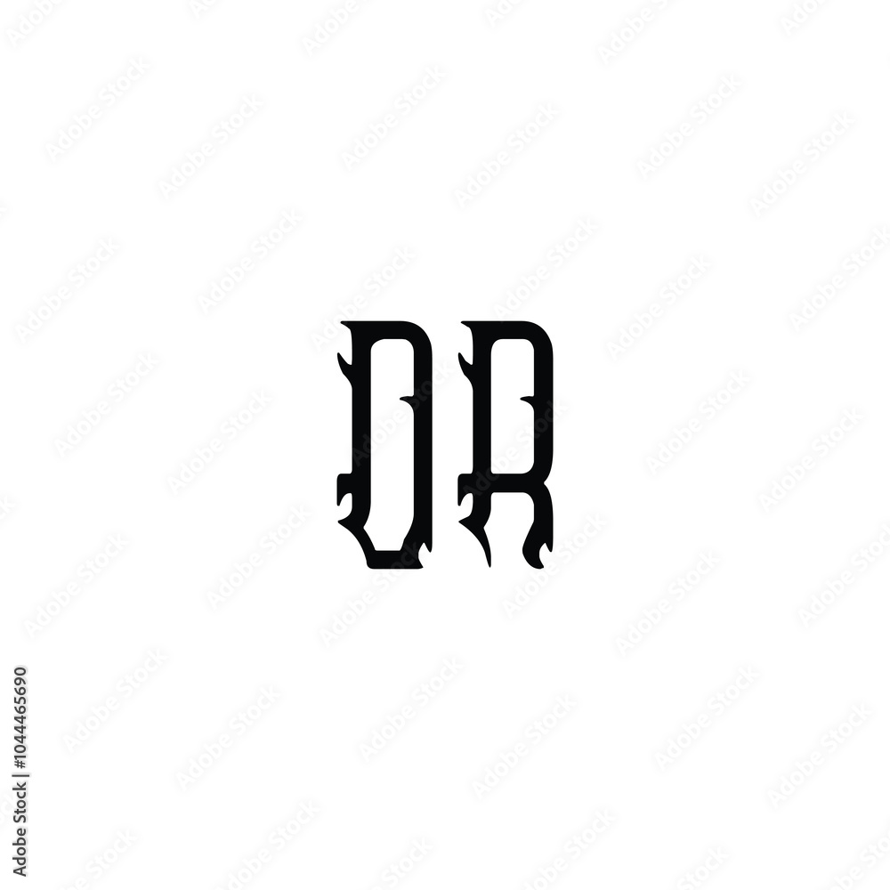 DR monogram logo design letter text name symbol monochrome logotype alphabet character simple logo DR monogram logo design letter text name symbol monochrome logotype alphabet character simple logo