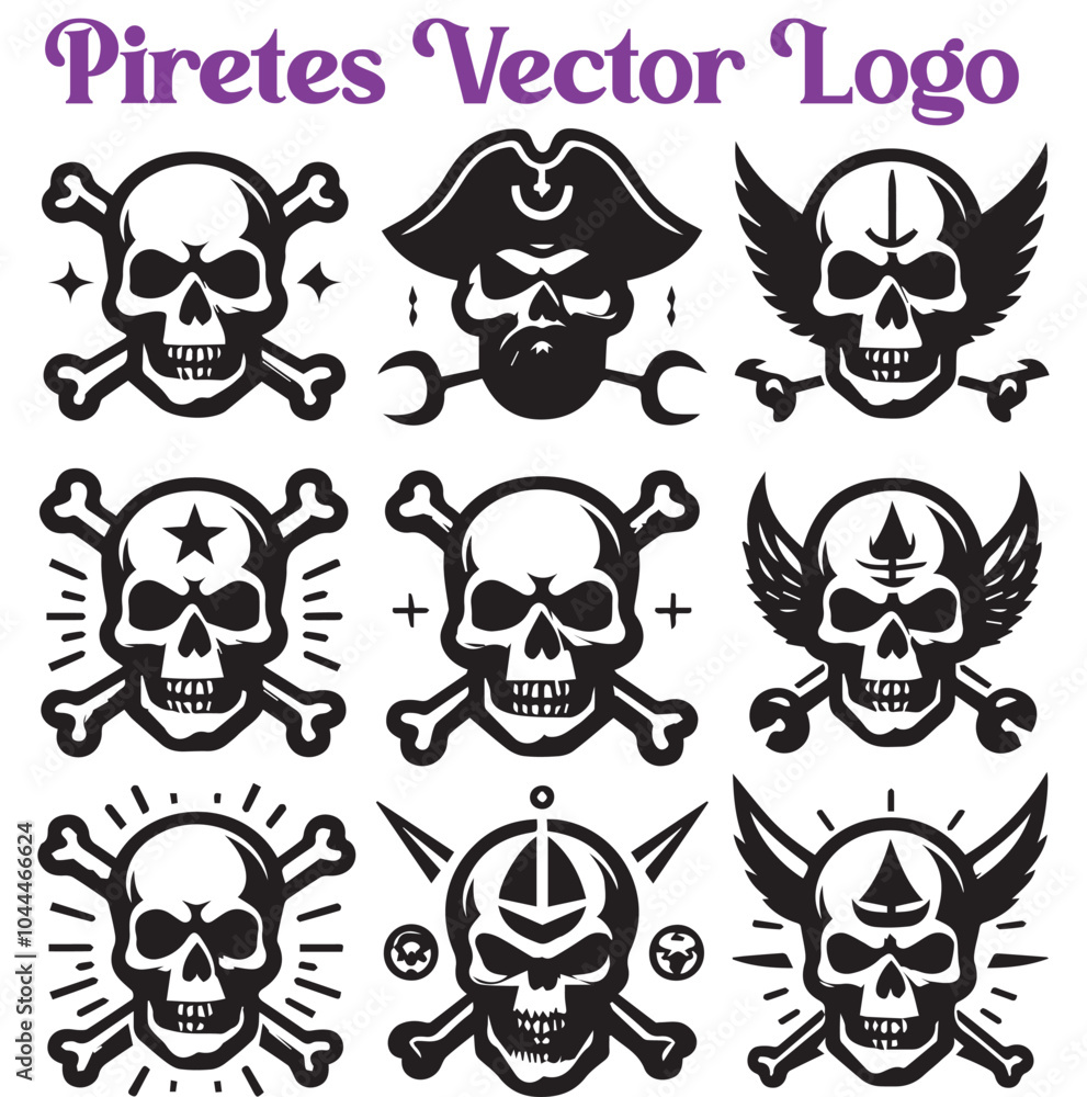 Fototapeta premium Pirates Vector logo set t