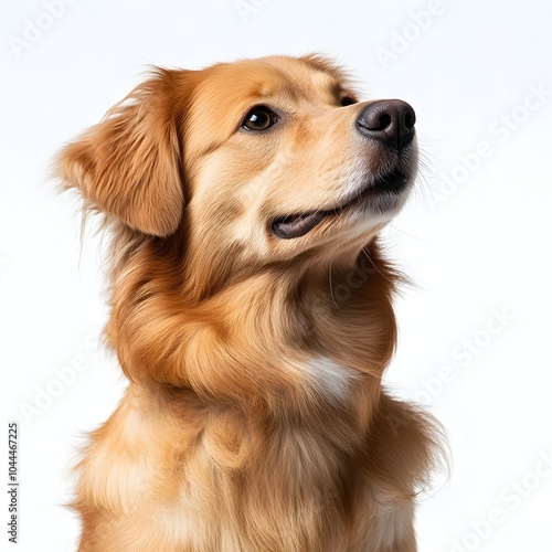 Closeup Portrait of a Friendly and Adorable Golden Retriever Dog