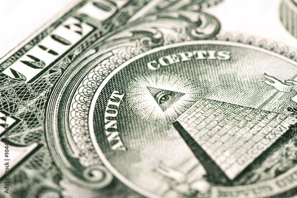 Fragment of a US dollar bill Fragment of a US dollar bill