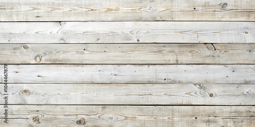 Obraz premium Rustic horizontal white wood planks pattern for background leading lines