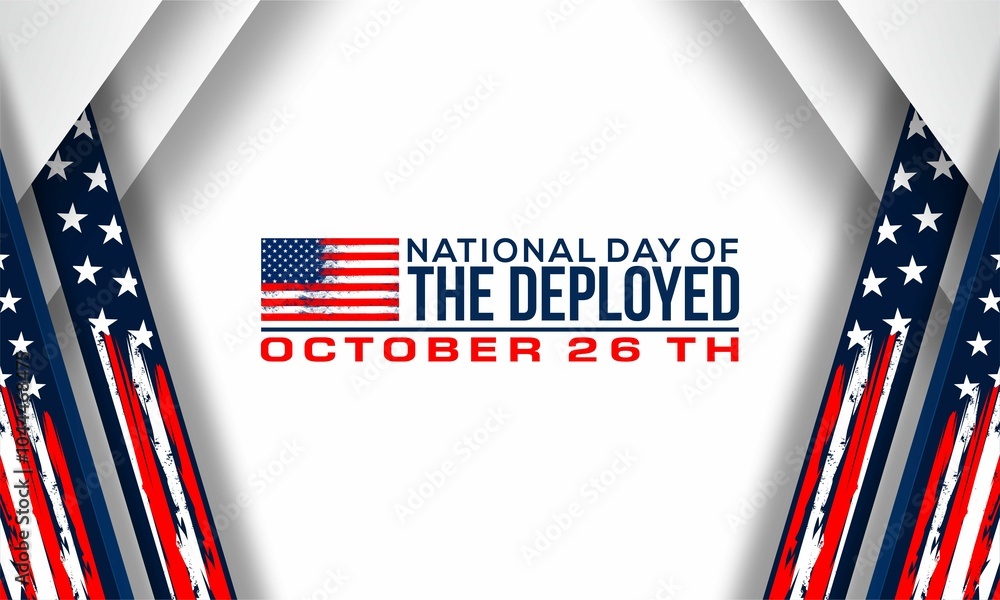 National Day Of The Deployed background vector banner National Day Of The Deployed background vector banner