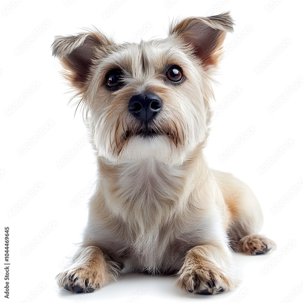 Adorable Yorkshie Terrier Pup in White Studio Backdrop Adorable Yorkshie Terrier Pup in White Studio Backdrop