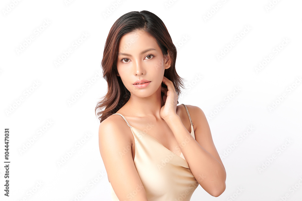 Beautiful young asian woman with clean fresh skin on white background, Face care, Facial treatment, Cosmetology, beauty and spa, Asian women portrait. Beautiful young asian woman with clean fresh skin on white background, Face care, Facial treatment, Cosmetology, beauty and spa, Asian women portrait.