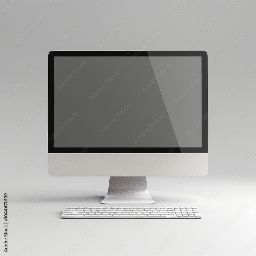Realistic 3D Render of a Modern Computer Setup Realistic 3D Render of a Modern Computer Setup