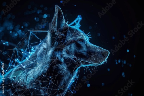 Wolf Digital Art, Abstract and Geometric