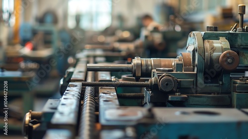 A bending machine in a busy, productive factory