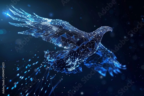 Abstract Eagle in Flight