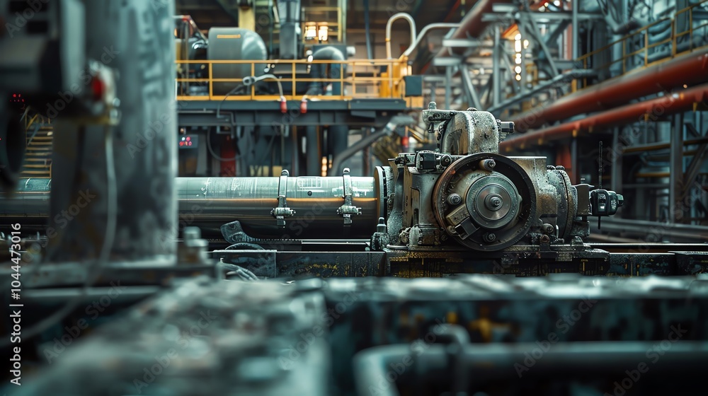 Fototapeta premium A bending machine in a hightech industrial setting