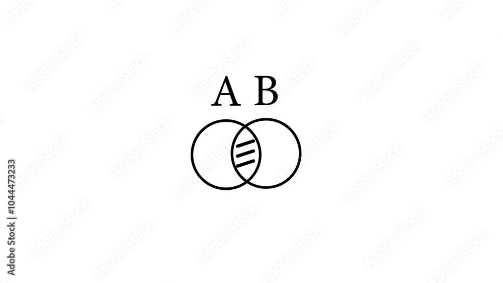 Animated Venn diagram line icon. Three overlapping circles animation Animated Venn diagram line icon. Three overlapping circles animation