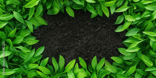 Close-Up Perspective of Green Grass and Soil, Capturing the Intricate Details of Natural Ground Cover in an Aerial View photo