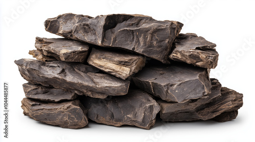 Organic Peat Pile Displayed on Clean White Background for Eco-Friendly Landscaping and Horticulture