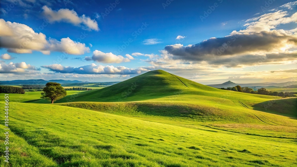 Obraz premium Scenic hill landscape with panoramic view