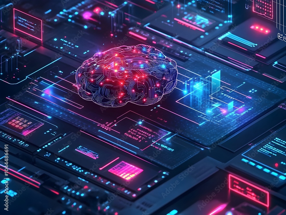 Fototapeta premium Futuristic Data Science and Technology for Business Analytics