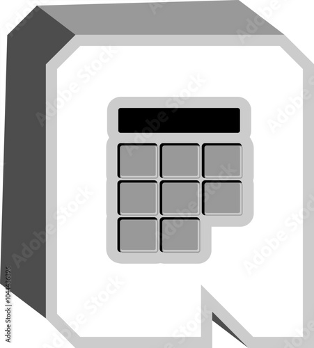 Calculator Letter Alphabet Vector Element Q