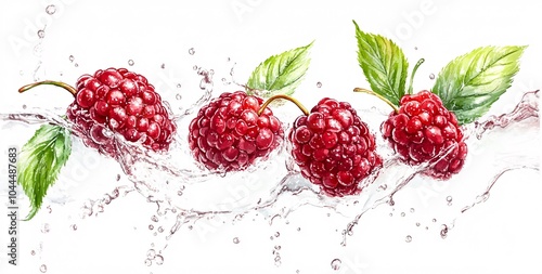 Wallpaper Mural Watercolor mulberry splatters isolated on a white background illustration

 Torontodigital.ca