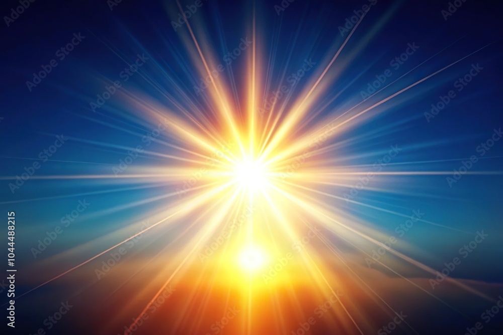 Sharp soft sun flare light on clear background silhouette