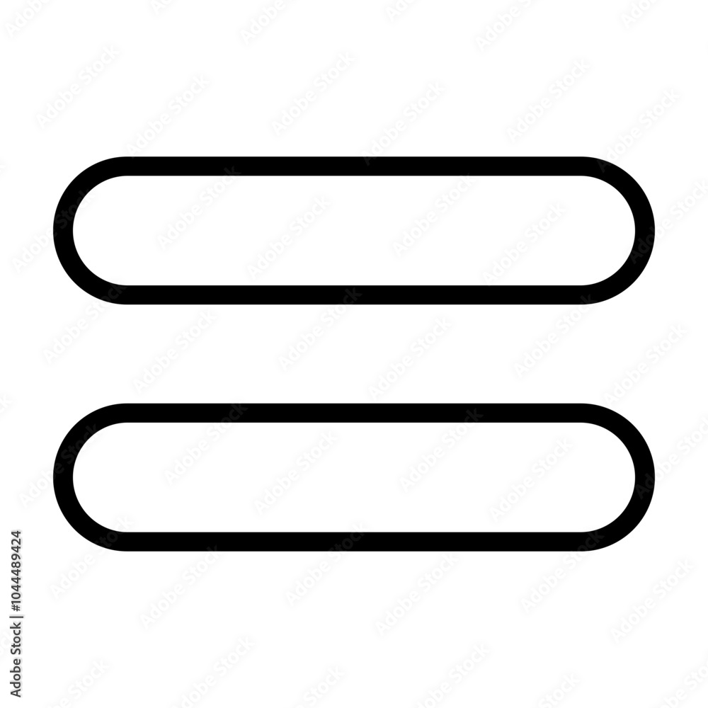 Equal Vector Line Icon Design Equal Vector Line Icon Design
