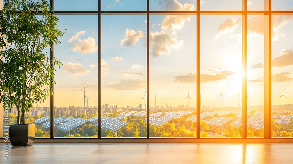 Bright Modern Office with Large Windows Bright Modern Office with Large Windows