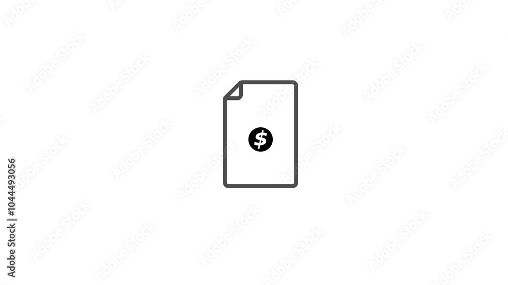 DOCUMENT Flat Animated With gear sign DOCUMENT Flat Animated With gear sign