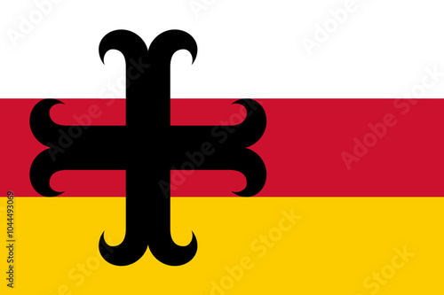 Flag of Asten Municipality (North Brabant or Noord-Brabant province, Kingdom of the Netherlands, Holland) 