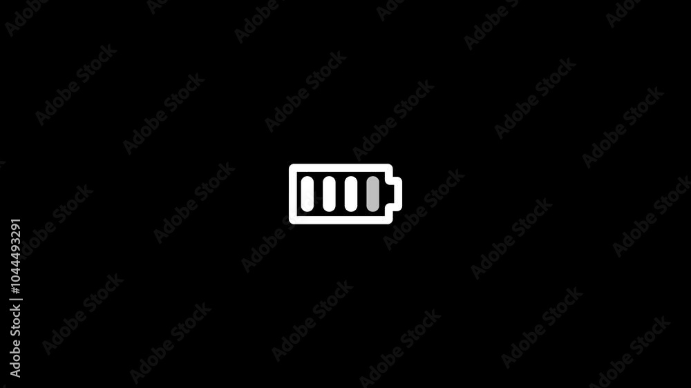 Charging icon animation on background Charging icon animation on background