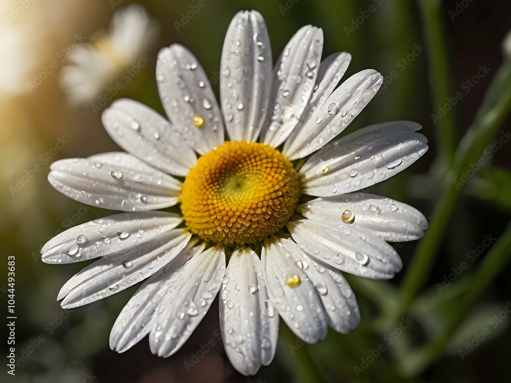 The beauty of yellow and white daisy flowers photographed from close range using a camera in a flower garden